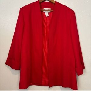 DA RUE OF CALIFORNIA Elegant Red Women's Blazer, Size 12